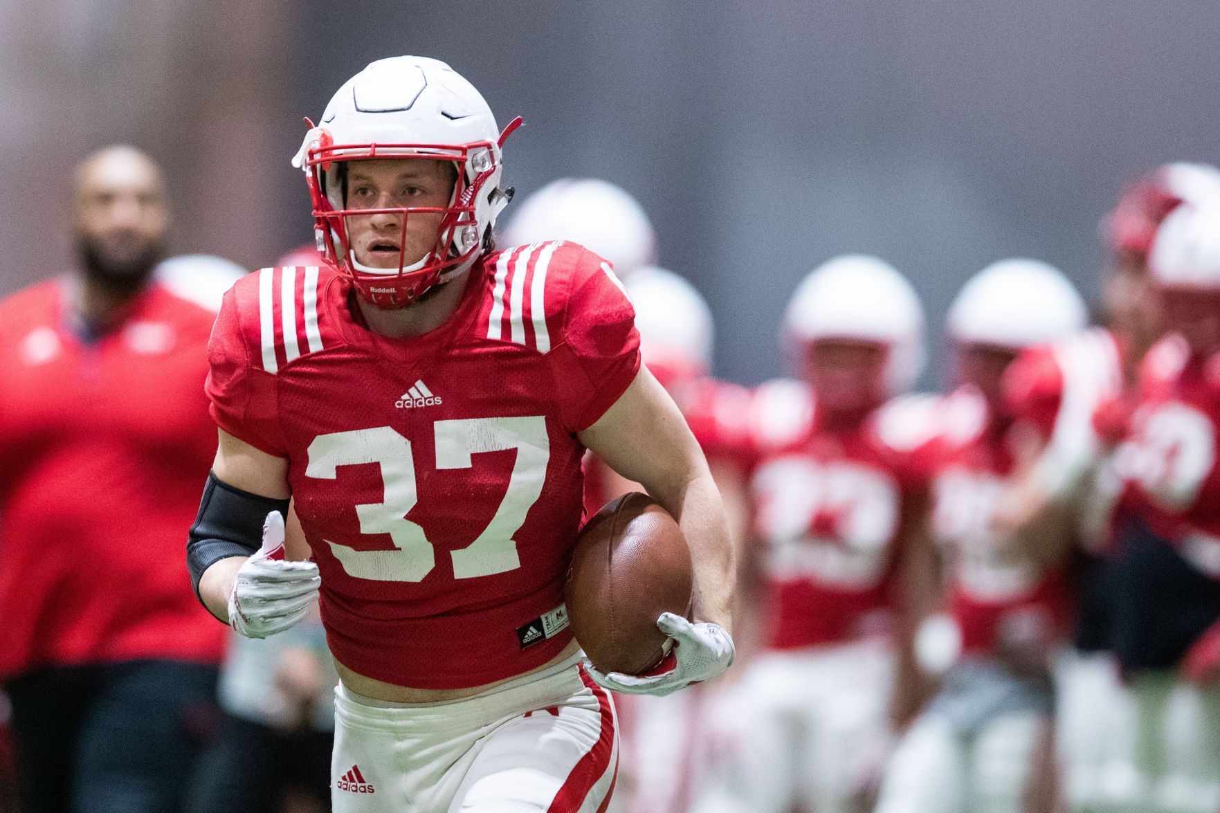 Nebraska worked through practice on April 3, 2019 in Lincoln.